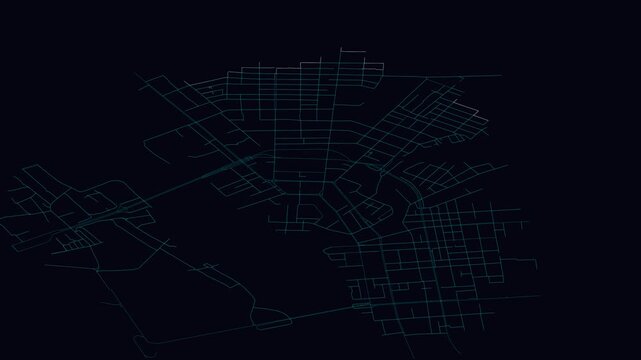 Omsk, Russia, City Infrastructure Expansion Animation, Urban Visualization Technology