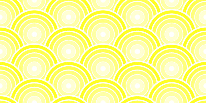Elegant hand-painted gold Japanese wave pattern on a light cream background
