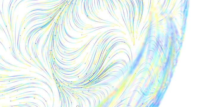 Unique artistic swirling patterns with vibrant color gradients for design and modern back