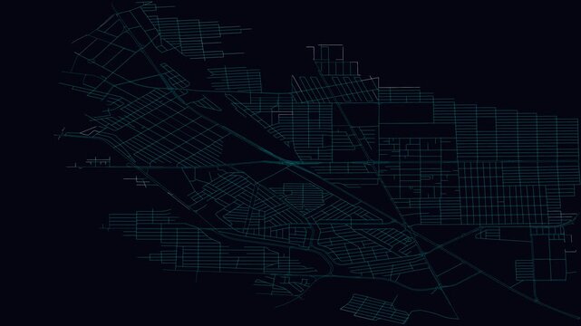 Mexicali, Mexico, City Infrastructure Expansion Animation, Urban Visualization Technology