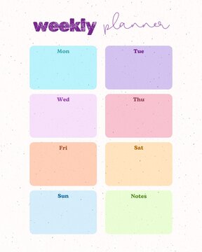 Weekly Planner Template Minimal Design &ndash; Productivity and Schedule Layout