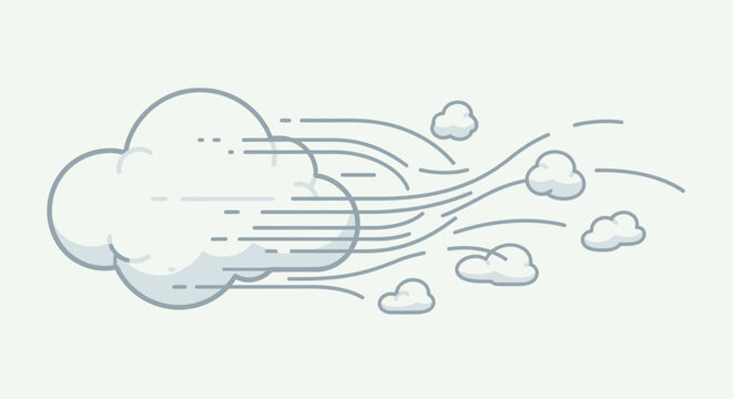 Clouds move swiftly across the sky with changing weather conditions.