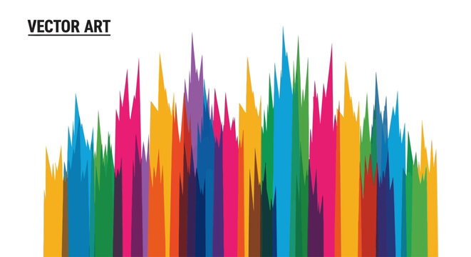 Colorful abstract vector art design.