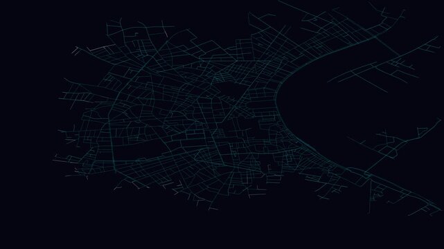 Bordeaux, France, City Infrastructure Expansion Animation, Urban Visualization Technology