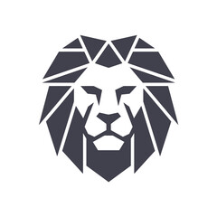  Geometric head of lion logo © Rusti