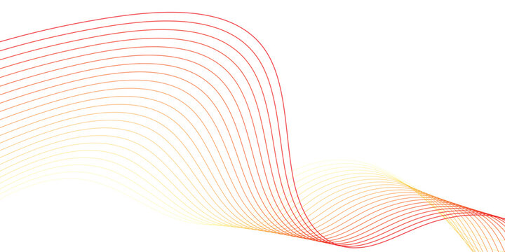 Abstract colorful curved wave lines on light background, flowing gradient stripes with smooth motion, vibrant modern minimal design for digital technology backdrop and creative use