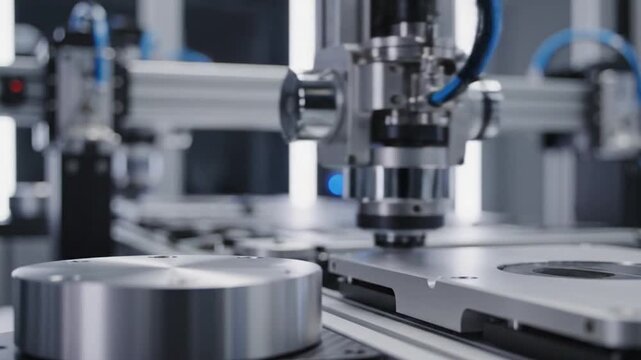 Precision Machining Process - Automated Metal Component Manufacturing.