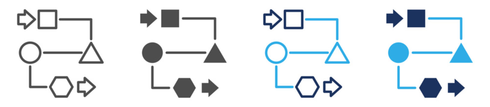 process multi purpose icon set