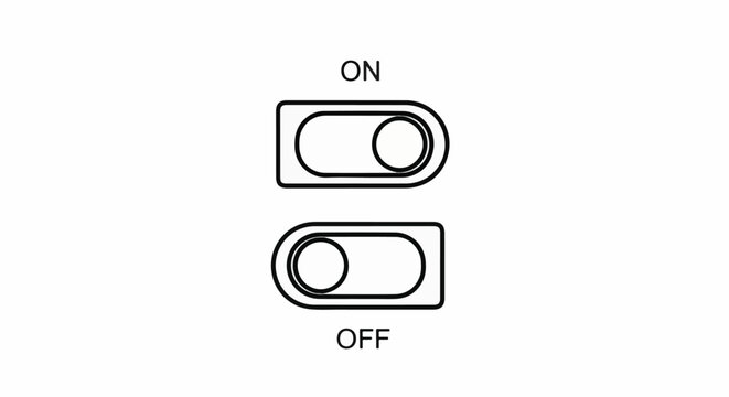 Two toggle switches, one labeled ON, the other labeled OFF