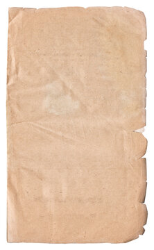 Vintage background of old ancient torn paper texture isolated