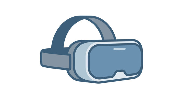 Simple vector icon of VR headset, modern flat illustration, white background