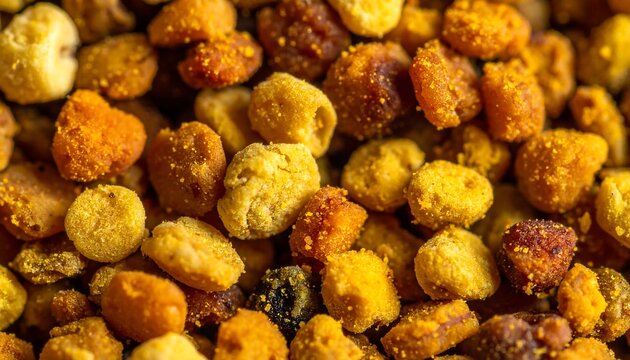 Bee pollen granules.