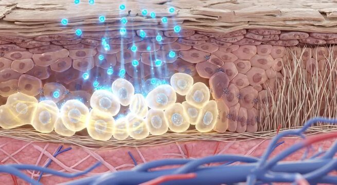 Understanding skin barrier function in human skin cellular interactions health insights educational illustration