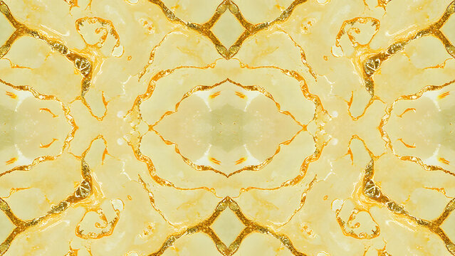 Luxury Gold Marble Seamless Pattern Background, Elegant Abstract Stone Texture Vector Design, Glamour Golden Ink Liquid Art Wallpaper, Modern Geometri