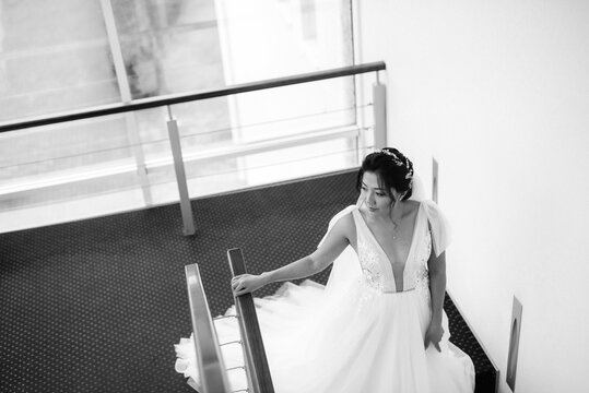 bride's preparations for a wedding in a  cottage
