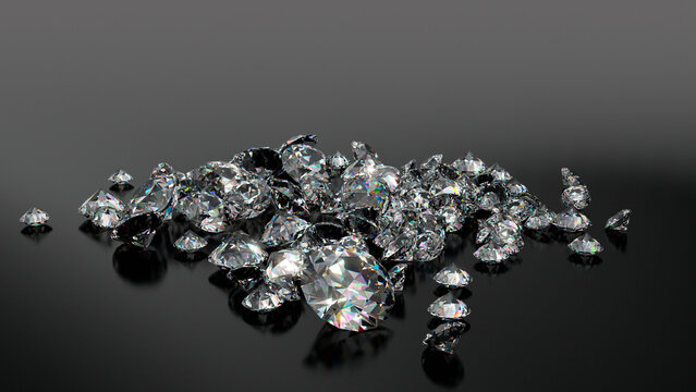 diamonds on black background