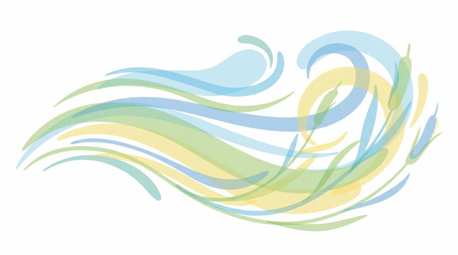 Abstract illustration of wind with flowing lines