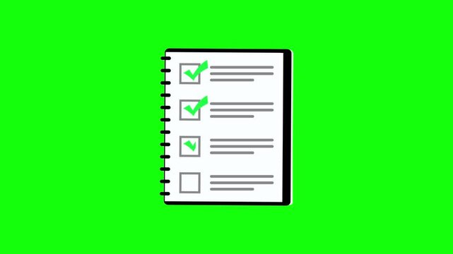 rejected checklist notebook with cross marks on white and green screen background, to do list notebook with rejected stamp and failed tasks, checklist document with rejection badge and cross icons