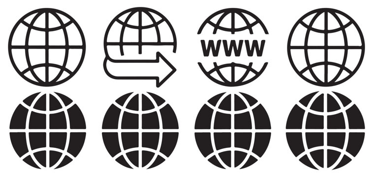 Globe with circular arrow icon for global update or sync vector illustration eps 10
