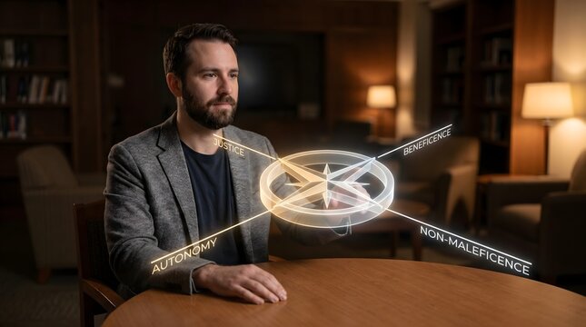 AI Ethics Researcher & Compass - Responsible Tech Concept