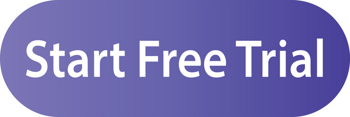 Obraz premium start free trial button with purple gradient isolated on transparent background