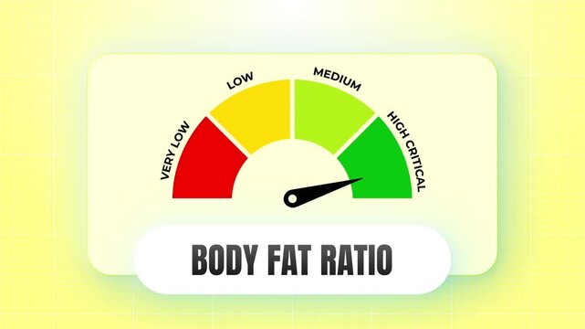 Body Fat Ratio Composition Percentage Measurement Scale Gauge 4k video