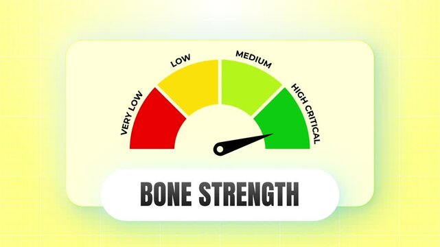 Medical Bone Strength Density Level Health Assessment Gauge 4k video