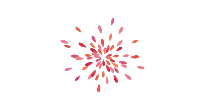 Vibrant pink and orange firework explosion.