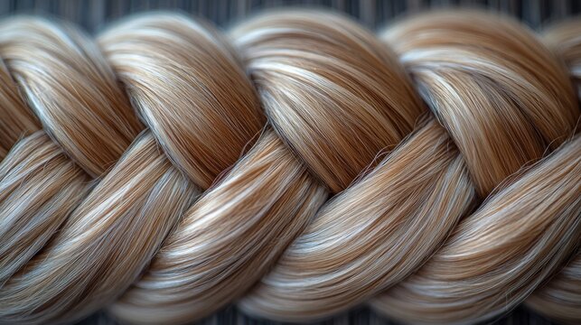 Close-up of a blonde braid