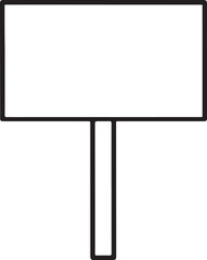 Obraz premium Protest Placard outline Vector Icon
