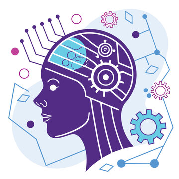 Futuristic Technology AI Concept Illustration