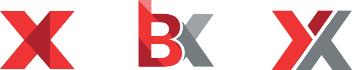 Abstract letter X and BX logo collection featuring bold geometric typography, modern corporate initials, and minimal branding symbols for business identity © Sanjida Creative