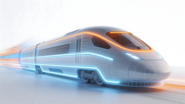 Futuristic highspeed train design