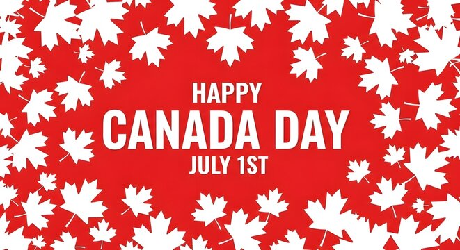 Happy canada day celebrating july 1st with canadian flags usa neighborly spirit