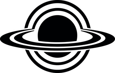 Minimalist saturn planet icon © Akunji Turza