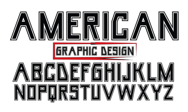 American Sport Alphabet Inline Font for Modern Athletic Branding and University Team Apparel
