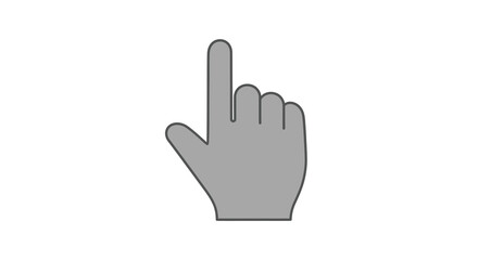Obraz premium pointer hand icon in gray on white background
