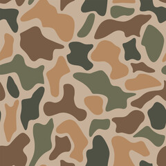 Naklejka premium Vintage Duck Hunter Camouflage Vector, Retro Frogskin Camo Seamless Pattern, Old School Marsh Hunting Texture