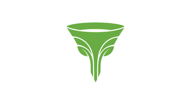 Green Funnel Logo Design Element.