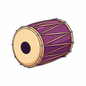 Traditional purple drum bedug sticker
