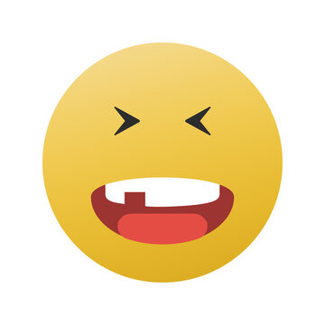 Goofy Missing Tooth Emoji Face Icon with Closed Eyes