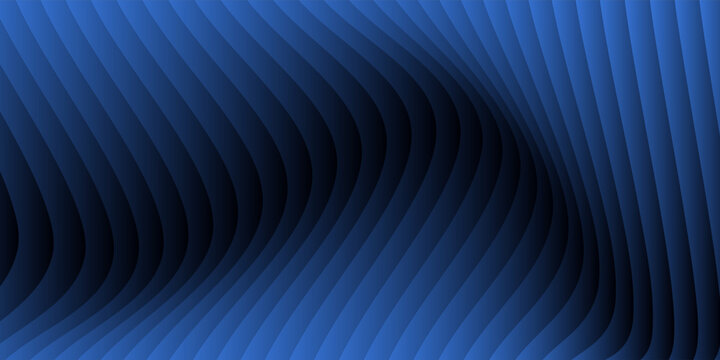 Abstract background featuring a series of parallel vertical blue lines against a black backdrop. A subtle horizontal wave distortion creates a rhythmic, flowing pattern across the glowing light rays.