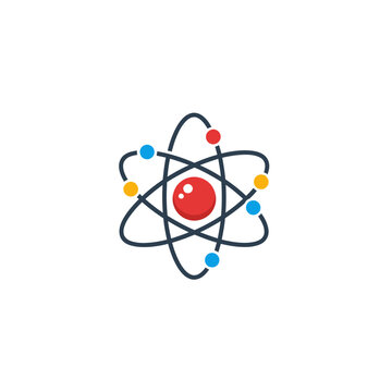 Atom Structure with Electron Orbits.