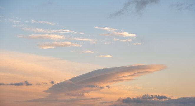 Colorful evening sky with clouds panorama background