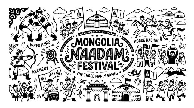 Mongolia Naadam Festival: Wrestling, Archery, Horse Racing