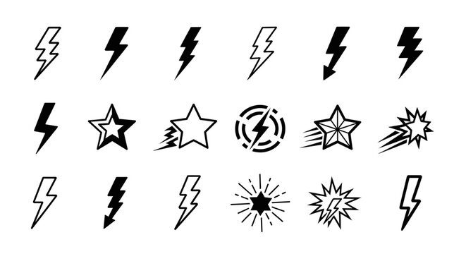 Vector design collection featuring a black circular set of zodiac signs and symbols with linear icons and arrow elements for web button navigation