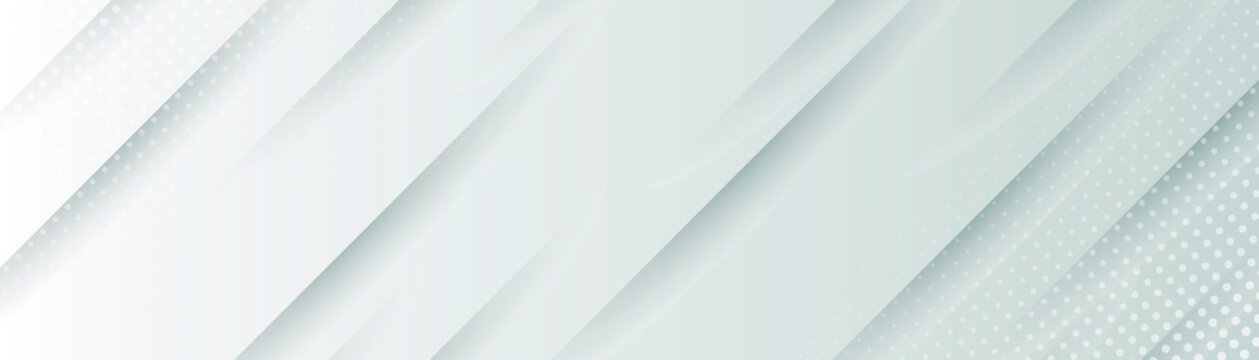 White Modern Abstract background design with layers of textured white transparent material, Minimal geometric white light background triangle black technology vector. Abstract graphic Banner design.