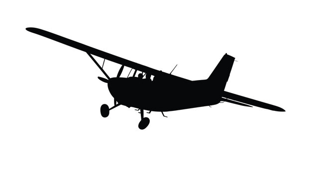 small airplane silhouette high quality professional detailed modern