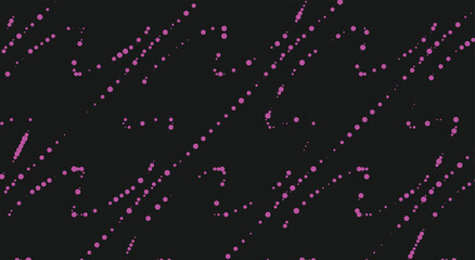 Cyberpunk glitch halftone diagonal pattern. pink and black dotted lines, broken morse code, pixel texture. for cyber network backdrop, digital data print, and tech layout. eps stock vector. © MH HASIB