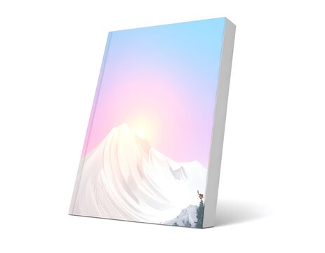Book Cover Mountain Scene.